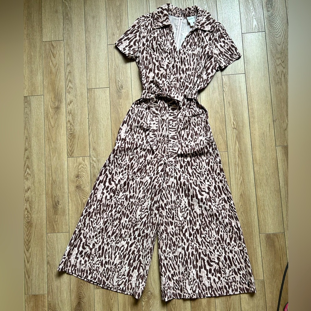 Maeve (Anthropologie) Animal Print Jumpsuit